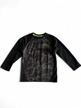 C9 by Champion Boys Duo Dry Camo Long Sleeve Athletic Shirt S 6-7 Black Gray